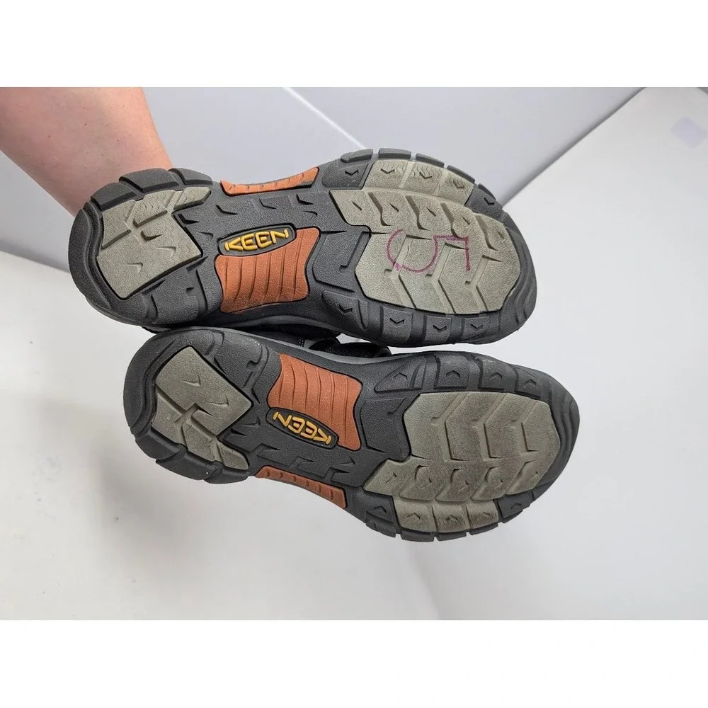 KEEN Newport H2 Men's Hiking Water Sandals Gray Orange Waterproof Size 9